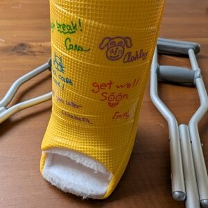 AGD- Yellow Cast with Crutches
